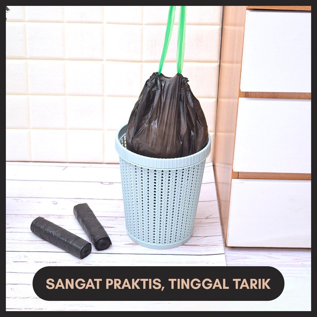 KANTONG PLASTIK SAMPAH DENGAN TALI | KANTONG SAMPAH SERBAGUNA | PLASTIK KRESEK DENGAN DRAWSTRING