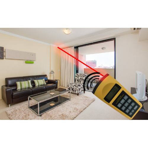 Alat UKUR DIGITAL with LASER POINTER Merah Ultrasonic Distance Measure