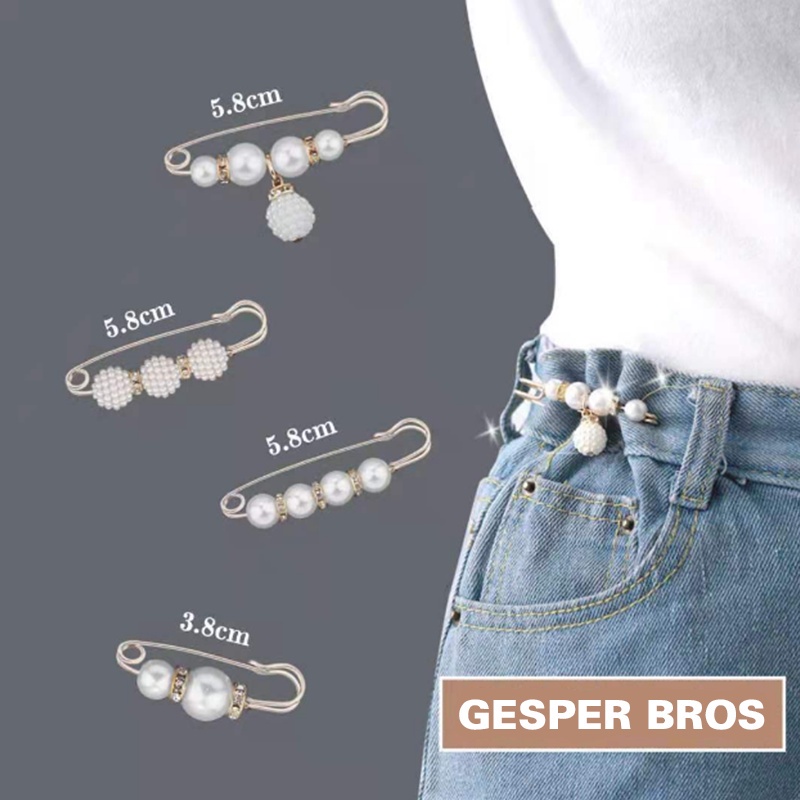 PENITI PENGAIT CELANA GESPER BROS PENGECIL CELANA JEANS AKSESORIS  HIJAB BROS MATA MUTIARA AK85