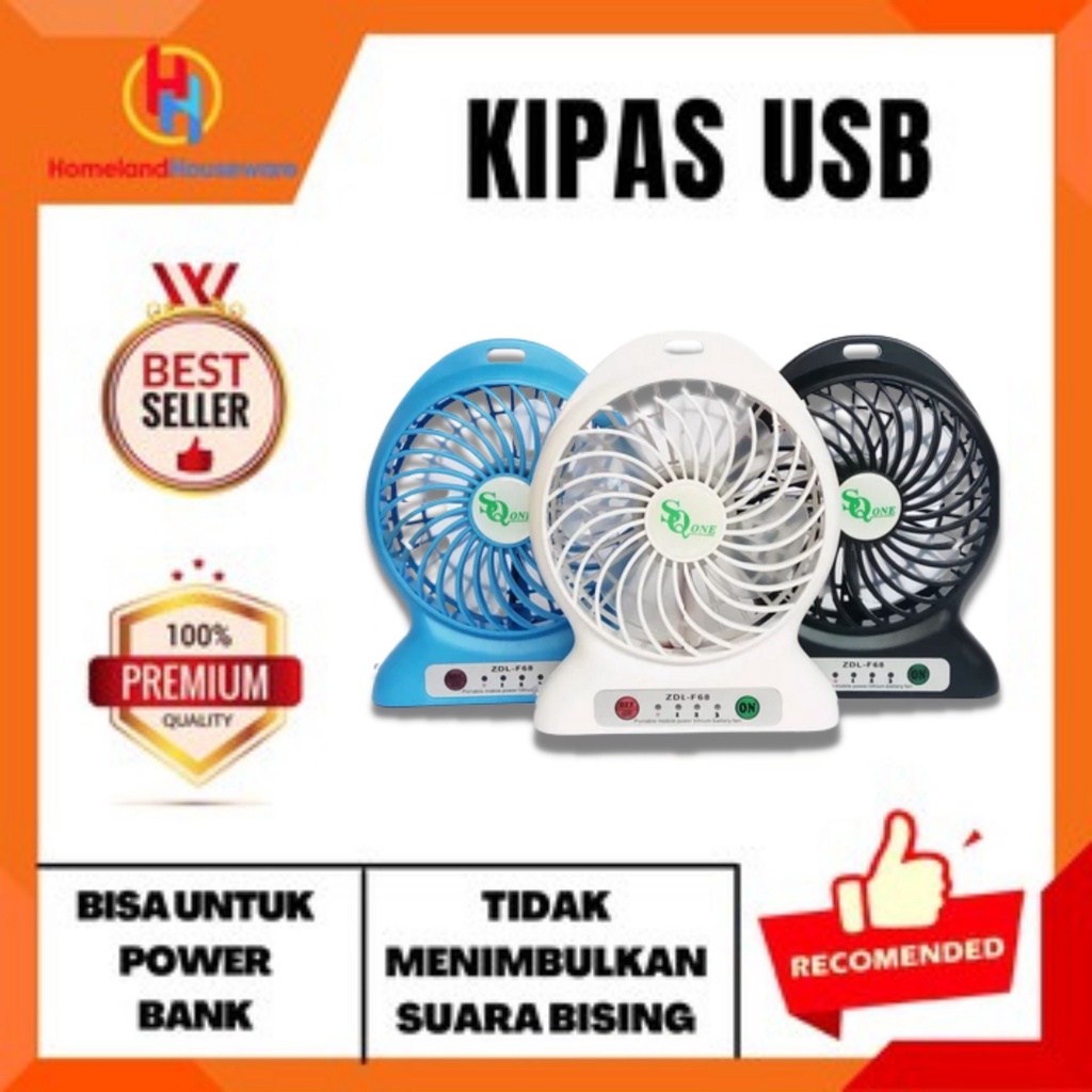 ( SIAP KIRIM ) KIPAS PORTABLE USB SQ-ONE E68A / KIPAS ANGIN MINI/ KIPAS ANGIN TANGAN