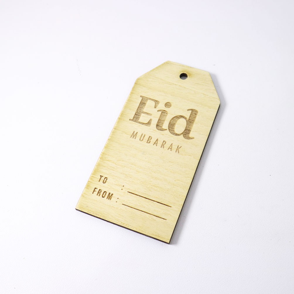 Idul Fitri Hang Tag | Kayu | 5 x 10 cm