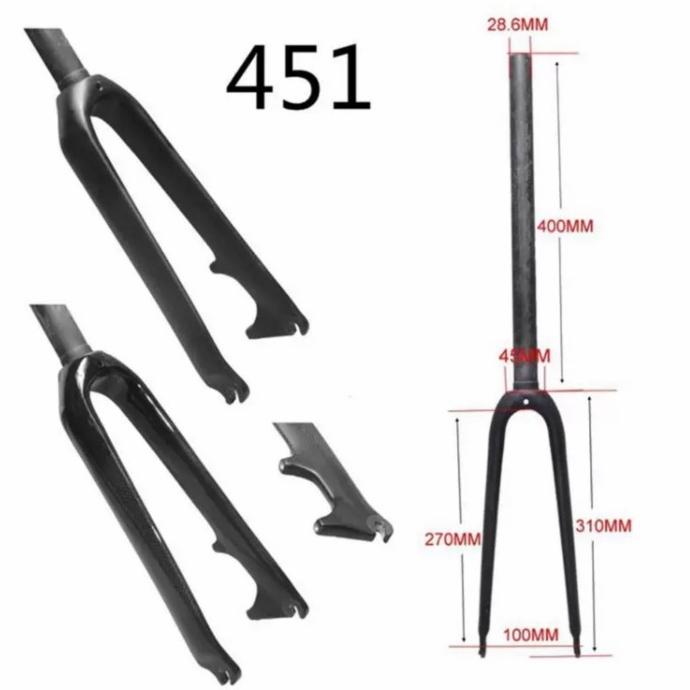 Fork Carbon 20 Inch 22 Inch Disc Brake Fork Carbon Sepeda Lipat BMX