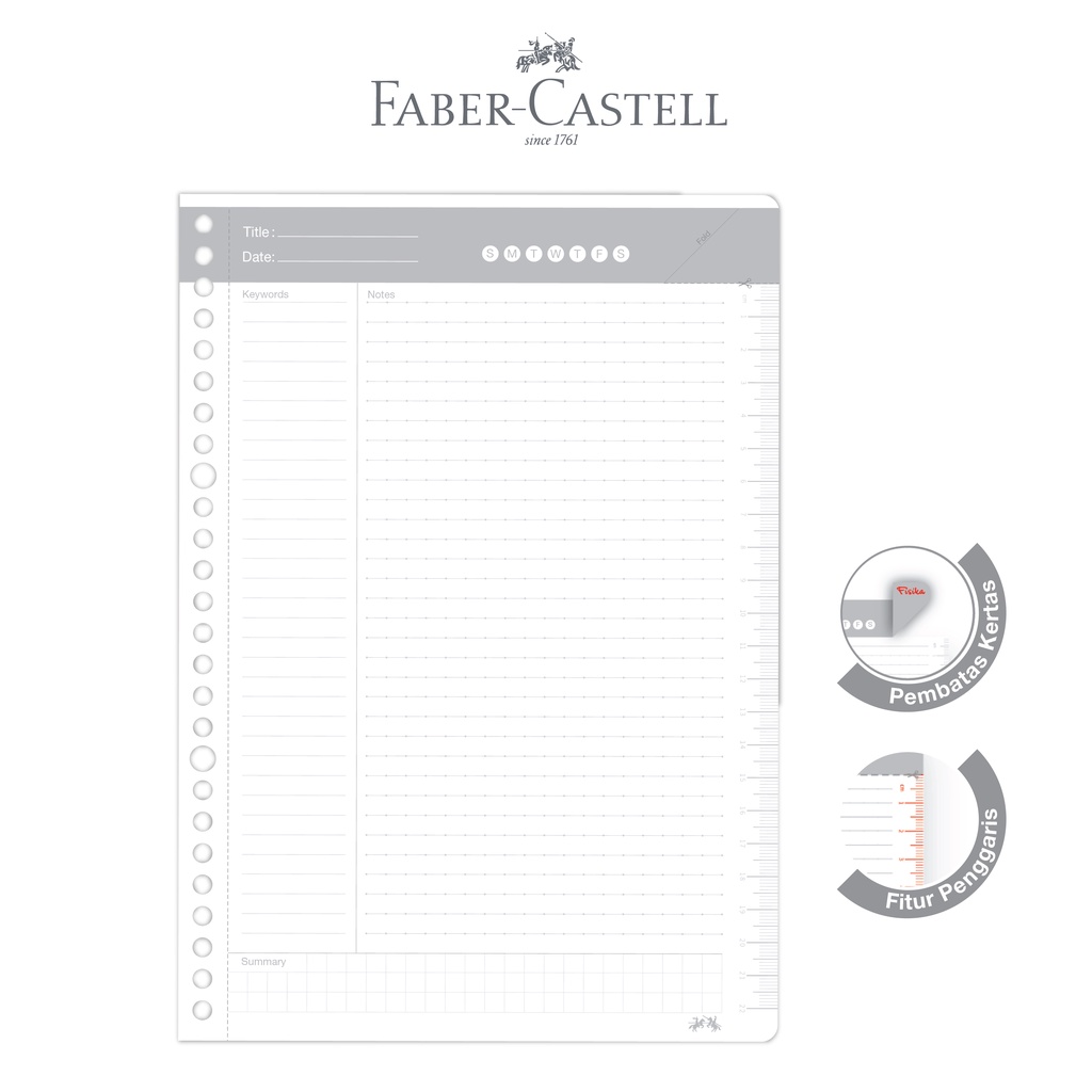 Faber-Castell Kertas Loose Leaf Digital B5 Isi File 50 Lembar Garis Khusus