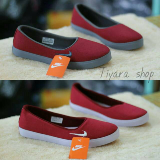 Sepatu wanita slip on.flat slop.santai.nike impor vietnam