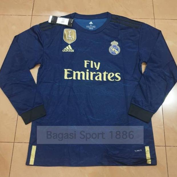 Jual Jersey Baju Bola Kit Real Madrid Cf Gelap Long Sleeve Ls Away Tandang Sgfd Ve Shopee