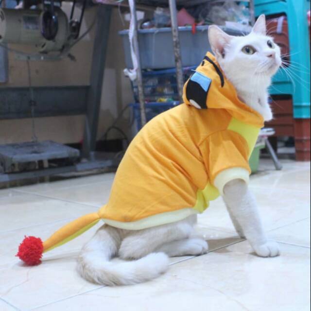 Kostum pokemon charmander untuk kucing dan anjing / baju kucing tangerang murah size S M L XL