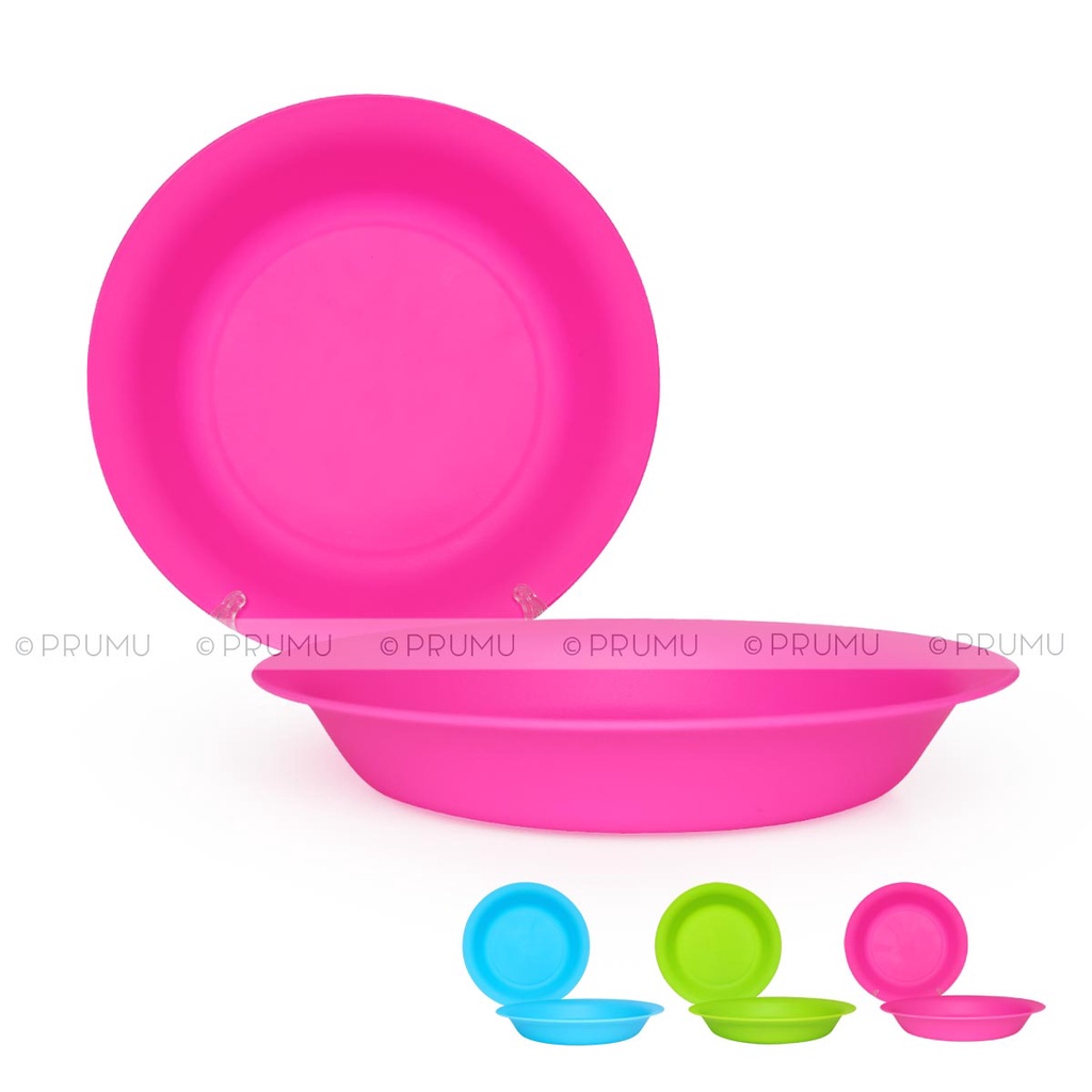 Piring Makan Plastik 9 inch - Piring Plastik Cantik - Piring Plastik Warna - Clio Holland