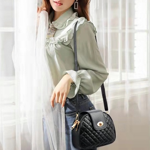 SALE!! Tas Selempang wanita Tas Wanita terbaru Tas wanita Kekinian sling bag wanita shoulder bag wanita tas make up tas kulit wanita Tas mini selempang COD Tas wanita LV bag sling bag wanita tas mini tas make up