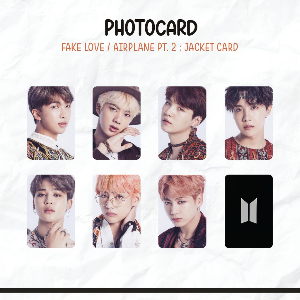[UNOFFICIAL] Photocard BTS FAKE LOVE / AIRPLANE PT2 (JACKET CARD}