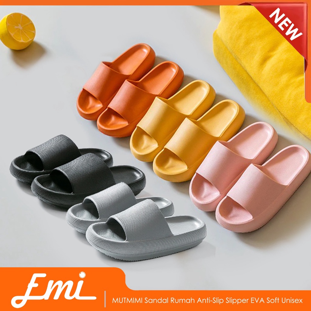 MUTMIMI Sandal Rumah Anti-Slip Slipper EVA Soft Unisex