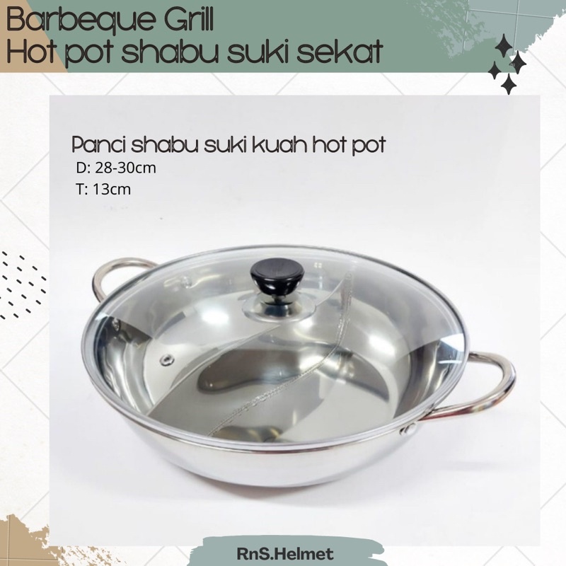 Panci shabu shabu suki 2sekat/kuah hot pot