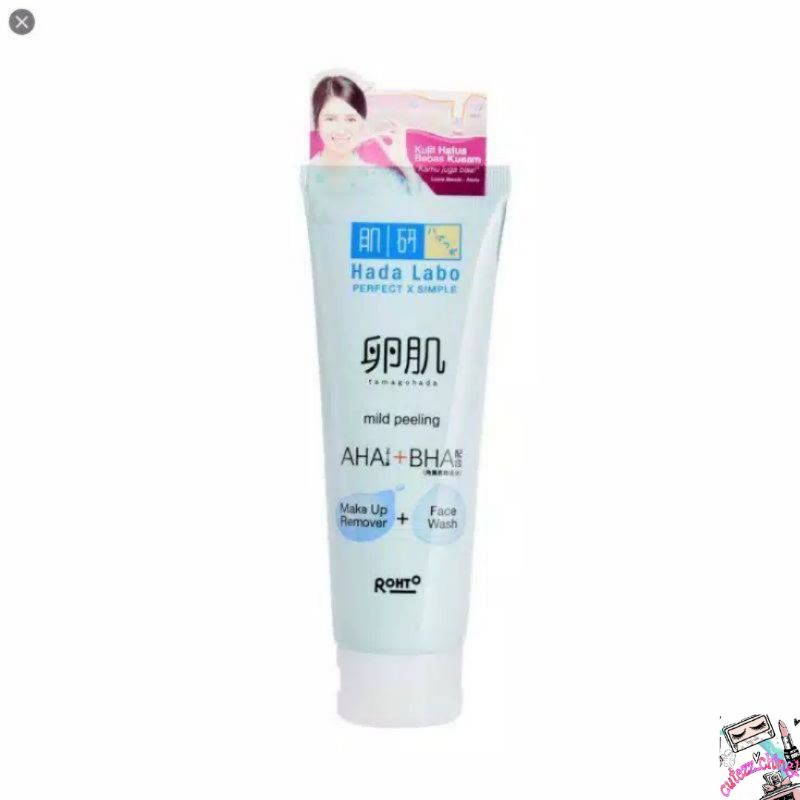 ☃Cutezz_Ching1☃Hada Labo Tamagohada Mild Peeling Make up Remover + Face Wash