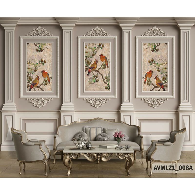 Wallpaper Wainscoting Custom Wallpaper Dinding Panelling