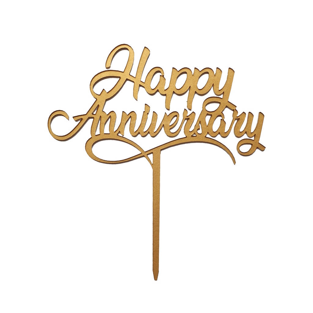 Cake Topper - Topper Kue - Happy Anniversary