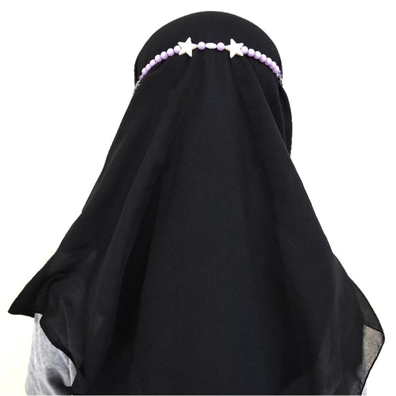 Konektor Masker Hijab Mask Connector Extender Double Star Pastel Beads Series Strap Jilbab