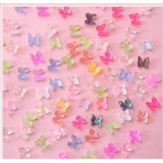 Hiasan Kuku 3d Bentuk Kupu-Kupu cantik Bahan Metal ringan Untuk Nail Art/manicure