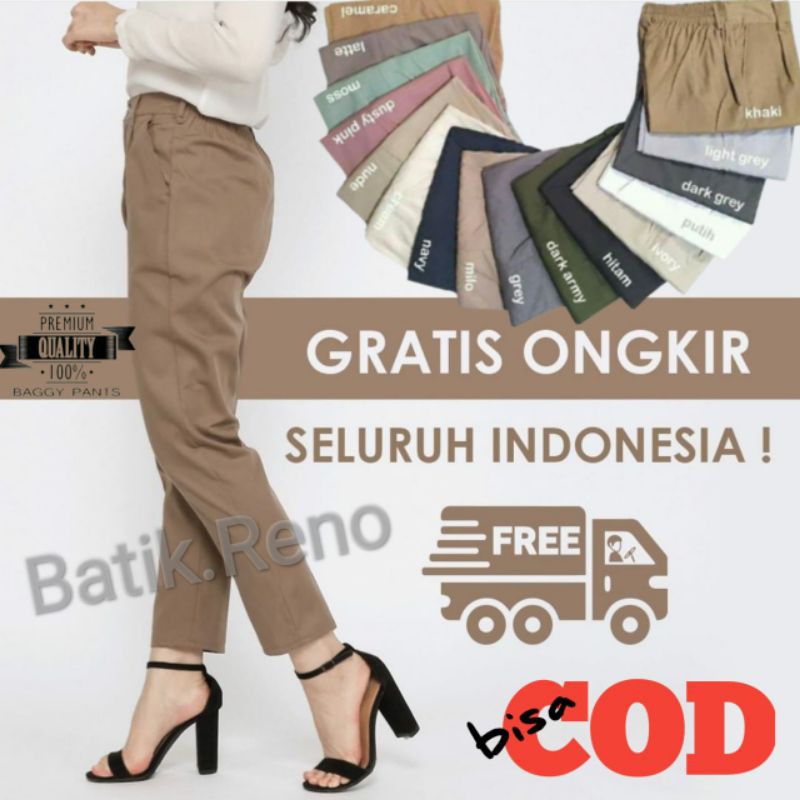 CELANA BAGGY PANTS PREMIUM AMERICAN DRILL GRADE A CELANA PANJANG WANITA CELANA KANTOR KERJA