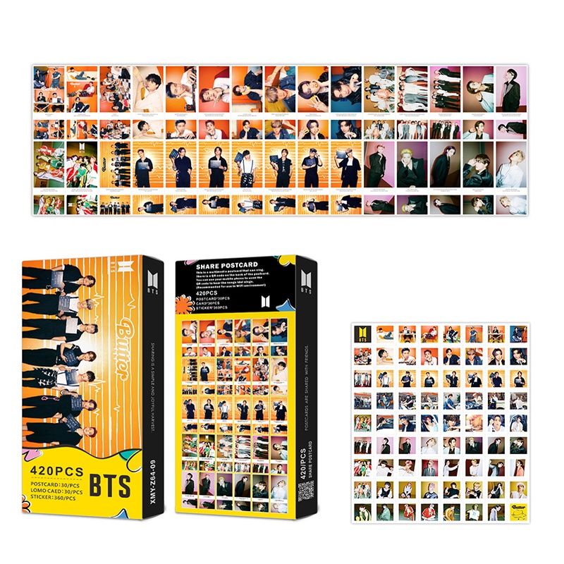 

420pcs Lomo + Postcard Photo card KPOP BTS + FREE Mini Sticker Bangtan Boys Post Card