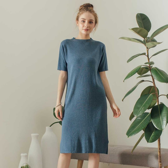 Autumn Knit Dress Beatrice Clothing - Knit Midi Dress