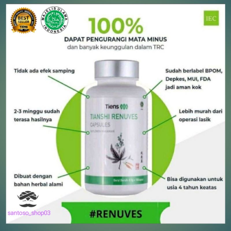 RENUVES SI PEMBERSIH PRODUK TIENS/ISI 150 CAPS/HERBAL