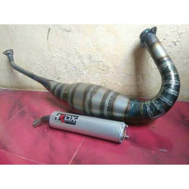 Knalpot ninja 2 tak bahan plat
