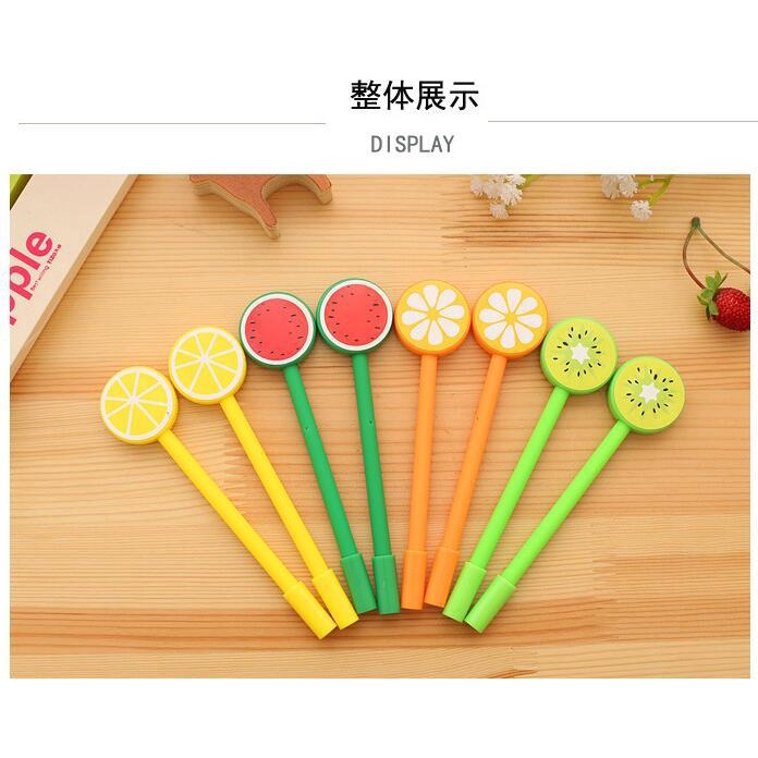 Pulpen Karakter Lucu / Pulpen Gel Premium Buah Buahan