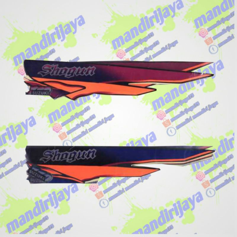 striping sticker lisbody stiker suzuki shogun 110 kebo