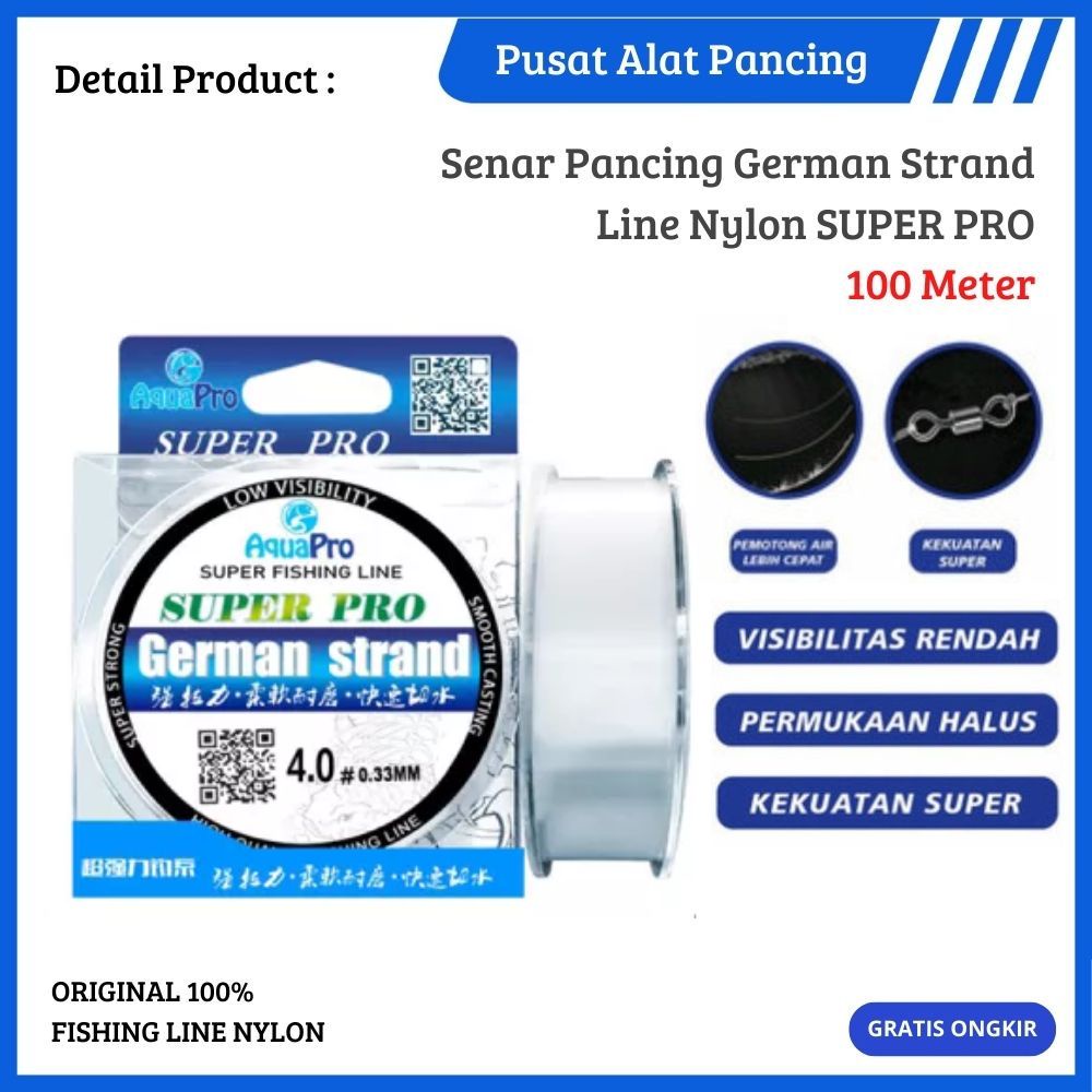 Senar Pancing Tali Pancing Asassin 100% Fluorocarbon Warna Bening Transparan Senar Pancing 100M Pion Technology