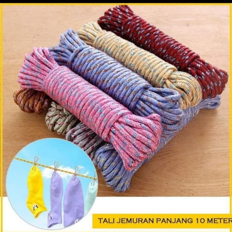 TALI TAMBANG / TALI JEMURAN / TALI TAMBANG NILON 10 MTR ANTI SELIP SUPER KUAT