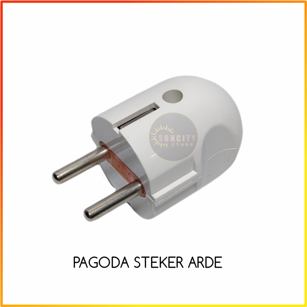 Pagoda Steker Arde / Steker Colokan Bulat Putih