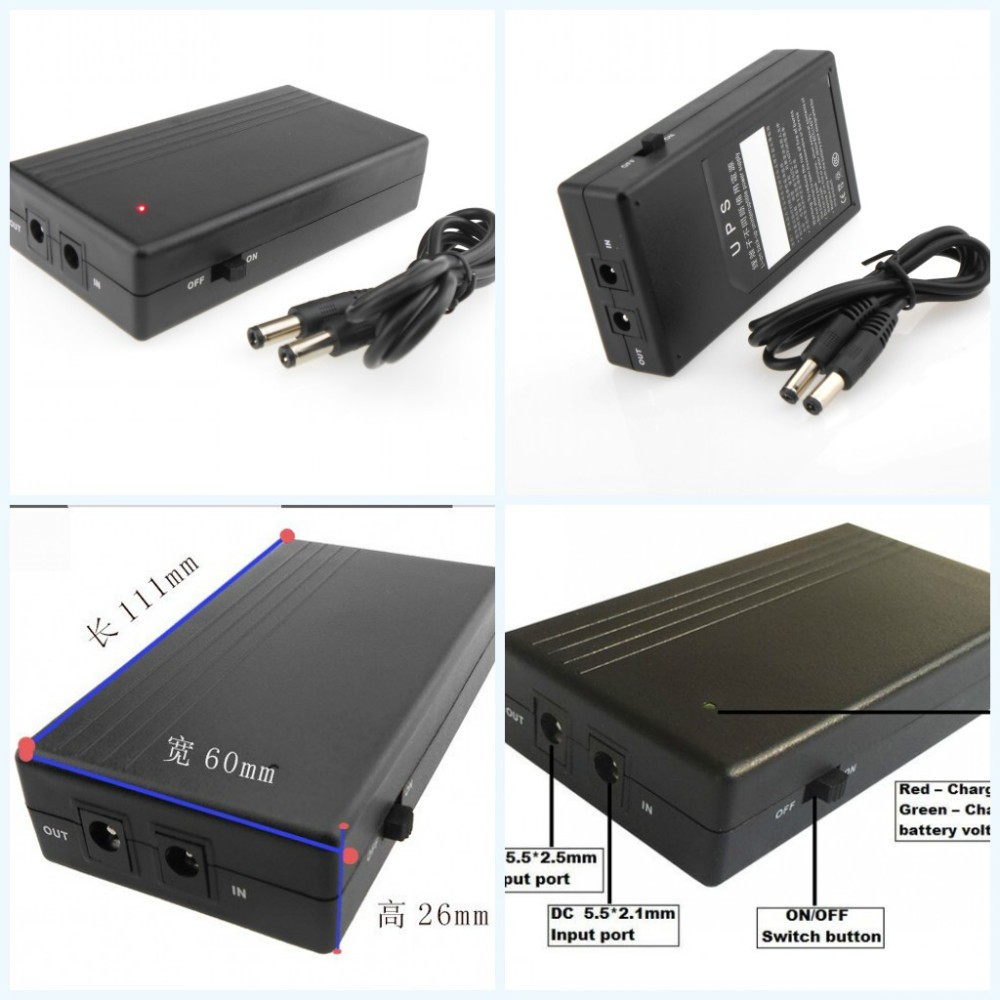 Portable Smart Mini UPS 12V/2A 2000mAh