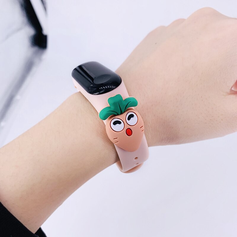 Tali Strap Mi Band 7 6 5 4 3 Kartun Boneka Gelang Xiaomi MiBand Lucu &amp; Imut Hematacc