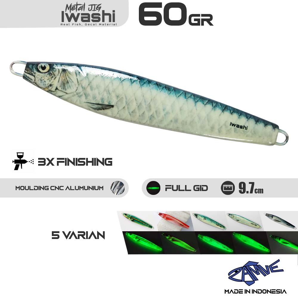 Metal Jig Zamve Iwashi 60Gr Metal Jig 60Gr Metal Jig 60Gram