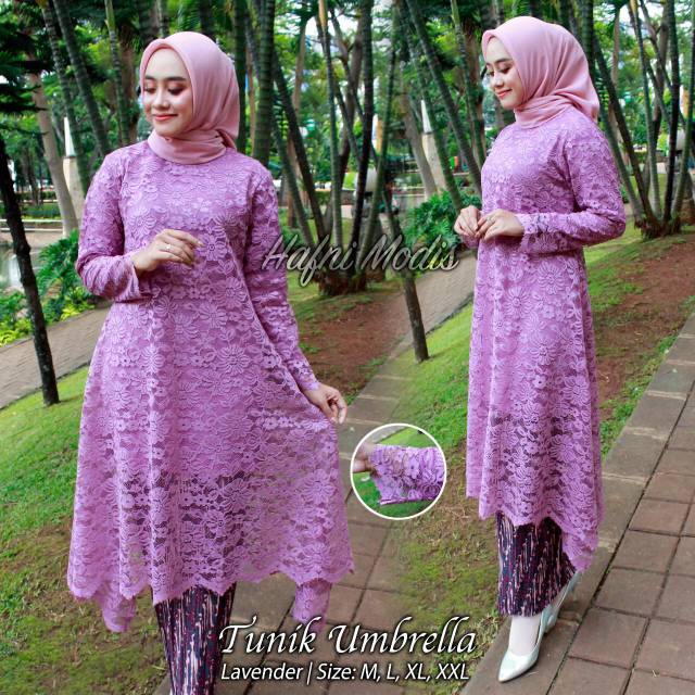 SET KEBAYA TUNIK UMBRELLA // BAJU BROKAT // KEBAYA MODERN // KEBAYA KONDANG.