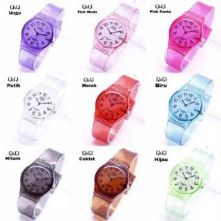 ✅Ready Stock Jam Tangan Jelly Angka Rubber Transparant Transparan bening Karet jam tangan murah W17