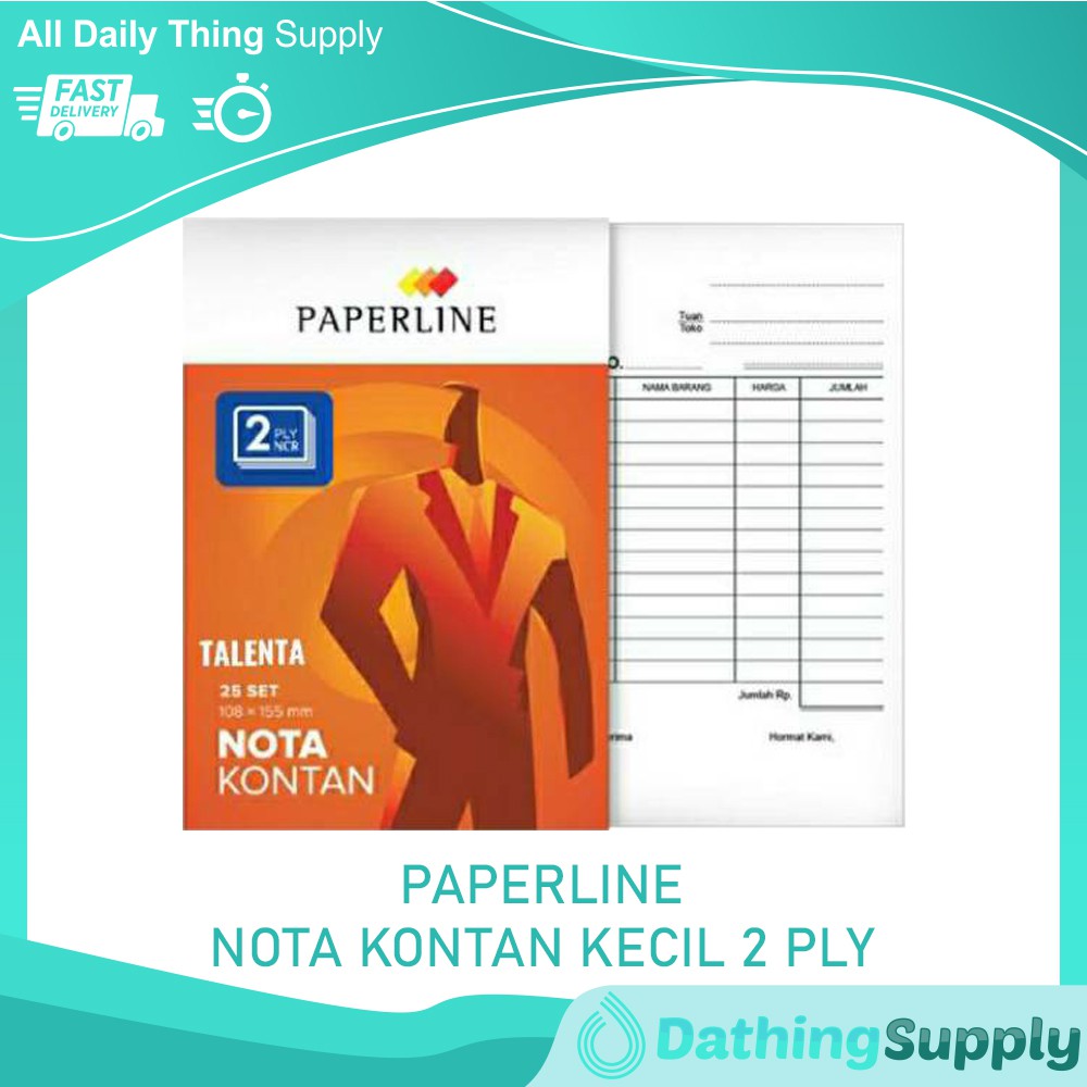 

Paperline Nota Kontan Kecil 2 Ply / Buku Bon PPL 2 Rangkap