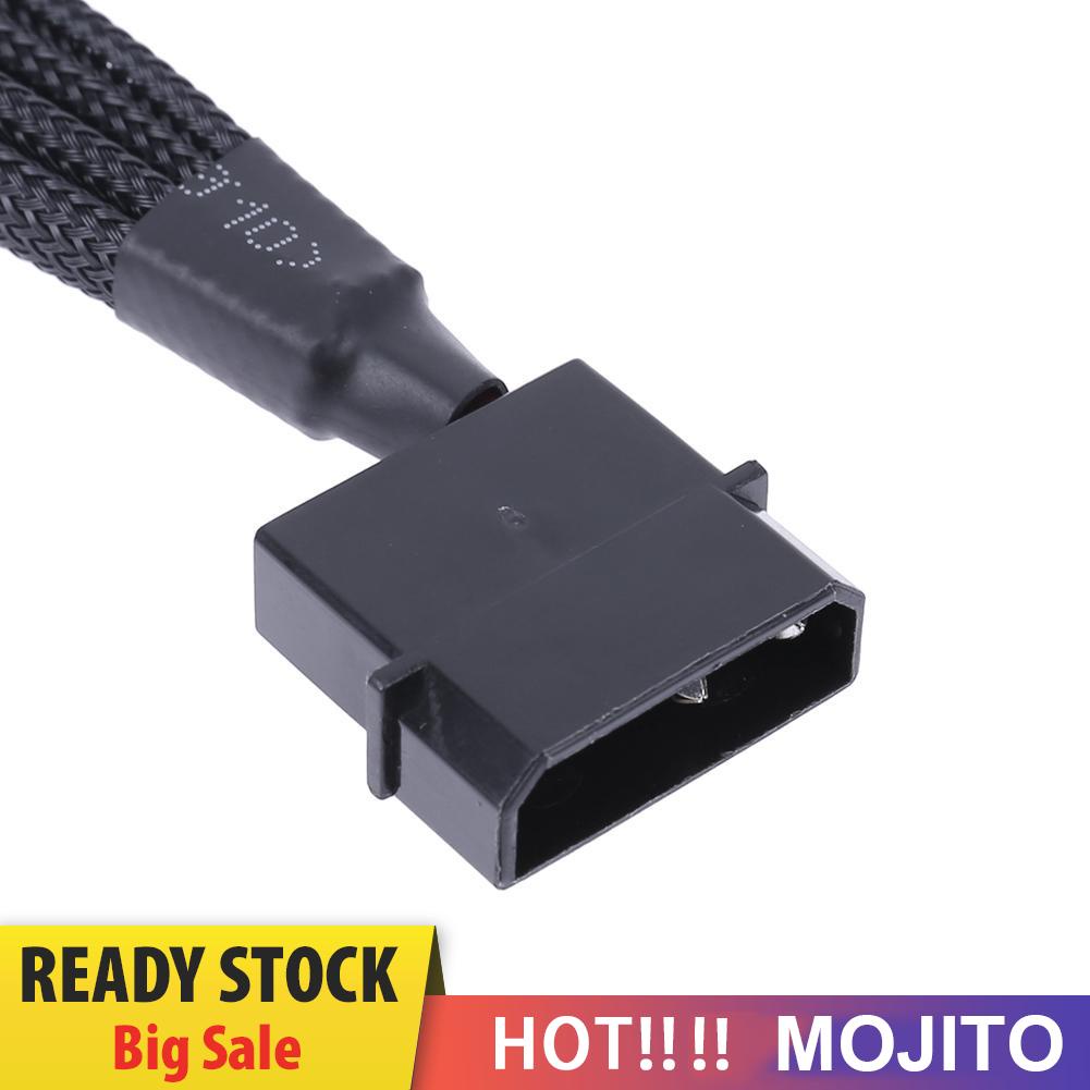 MOJITO 4pin IDE Molex to 4-Port 3Pin/4Pin Cooler Cooling Fan Splitter Power Cable