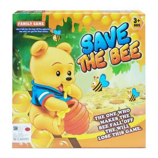 SAVE THE BEE POOH / mainan anak family games hadiah kado