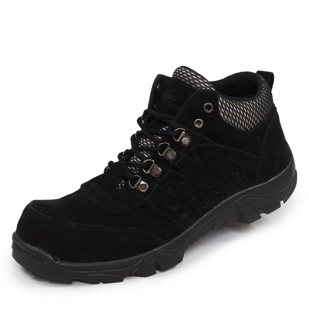 SM88 - Sepatu Outdoor Gunung Pria Crocodile Larman Hitam Boots Pendek Hiking Cowok Keren Termurah