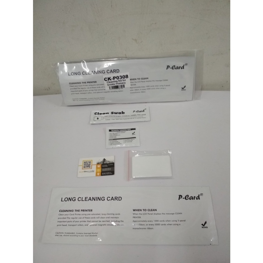 CLEANING KIT ID CARD PRINTER EVOLIS PRIMACY PN. CK-P0308