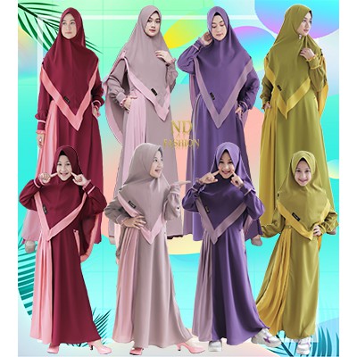 GAMIS TERBARU / GAMIS COUPLE IBU DAN ANAK / GAMIS KELUARGA SET