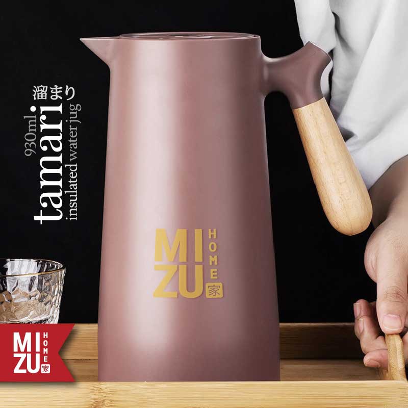 MIZU TAMARI 930ml Insulated Water Jug Teko Termos Kaca Air/Kopi/Teh Panas/Dingin Thermos Glass Jug-3