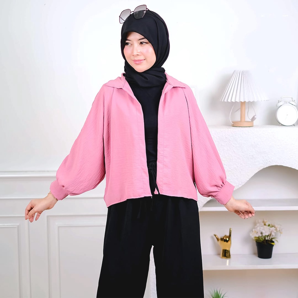 AFI - EC - ⭐️ PREMIUM AIRFLOW CRINCLE ⭐️ Marshey Batwing Oversize Outer CRINCLE-Dusty