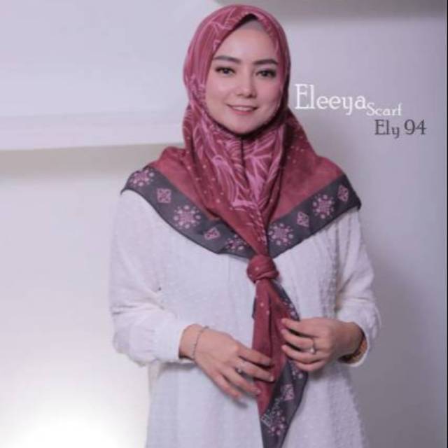 HIJAB SEGIEMPAT PRINTING || Eleeya Scarf Ely 93