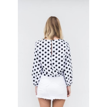 HELLO PARRY SANDRA POLKA DOT COTTON TOP