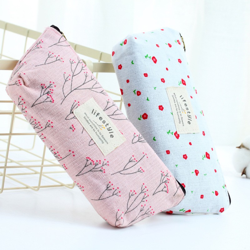 KOTAK PENSIL MOTIF BUNGA LUCU UNIK / KOTAK PULPEN / TEMPAT ALAT TULIS IMPORT TERMURAH BS-3