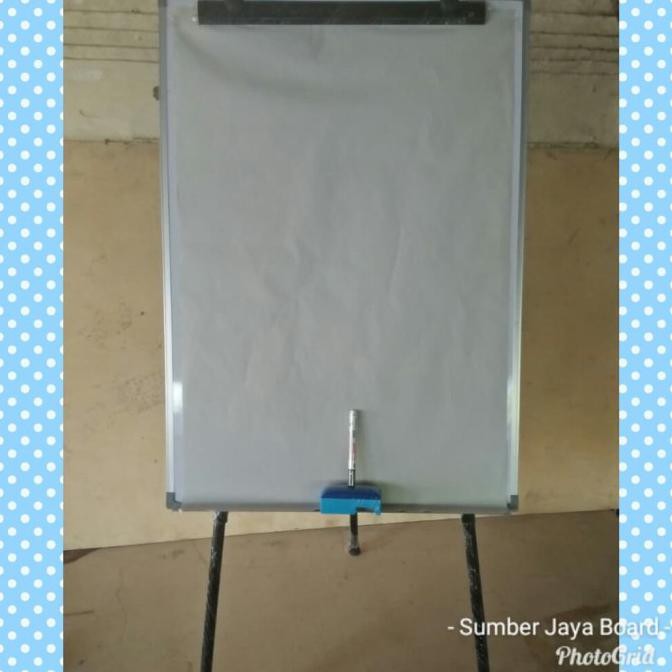 

BARANG BARU New Flipchart Magnetic Ber Roda Keiko Uk 60x90 Cm Free Spidol, Kertas