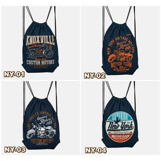  Tas  Serut String Bag Ransel Olahraga Milenial Motif LOGO 