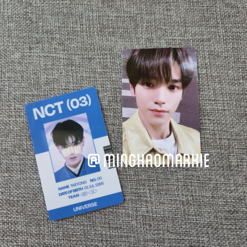 PC NCT Taeyong Universe MD ID Card Selca Trading Card Photo Set