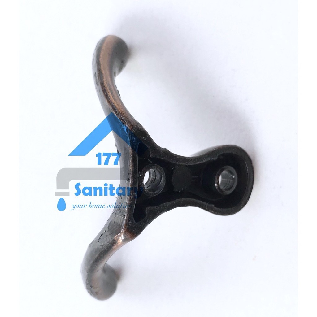 Gantungan Baju 2 Kait Murah Warna Antik NK- Kapstok pengait double 2kait Hook Single Cantolan Baju  stainless hooks Sanitary177 /E47